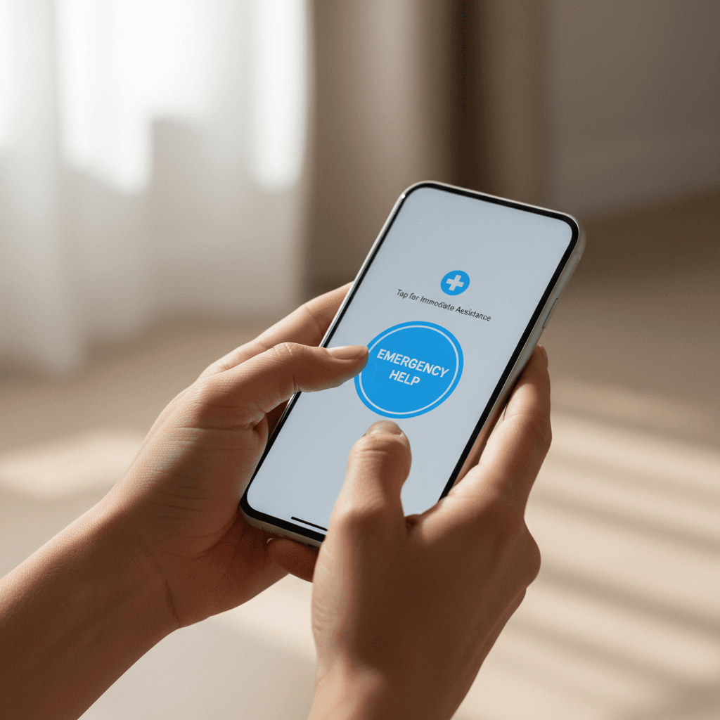 Emergency contact and quick action interface